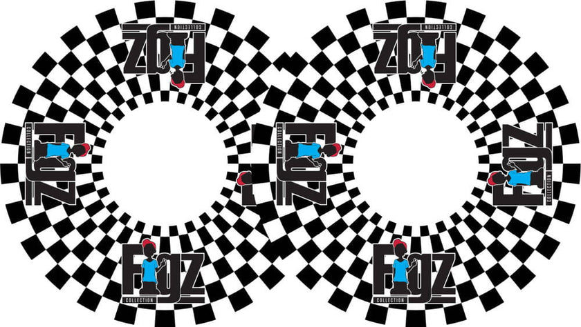 Naklejka Na Kółko Figz Collection Wrapz Checkers 110 mm