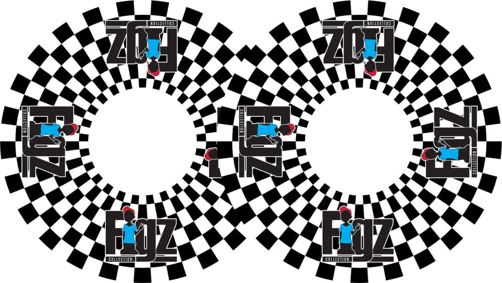 Naklejka Na Kółko Figz Collection Wrapz Checkers 110 mm