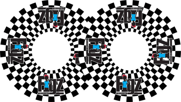 Naklejka Na Kółko Figz Collection Wrapz Checkers 110 mm