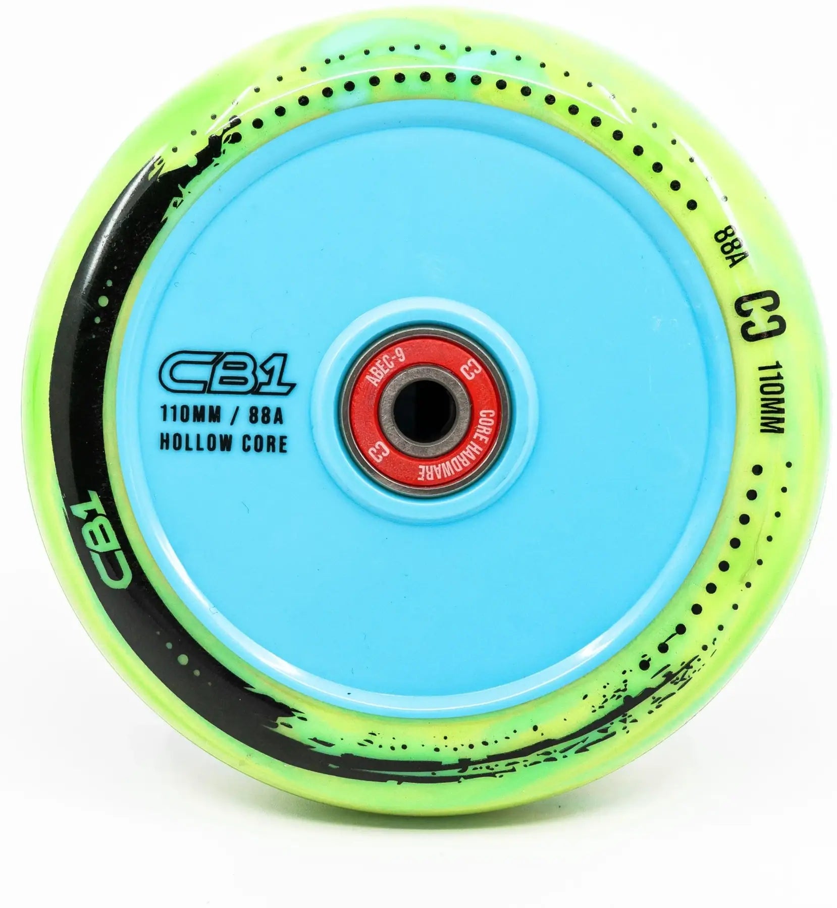 Kółko Core CB1 Hollow Plastic 110mm Green