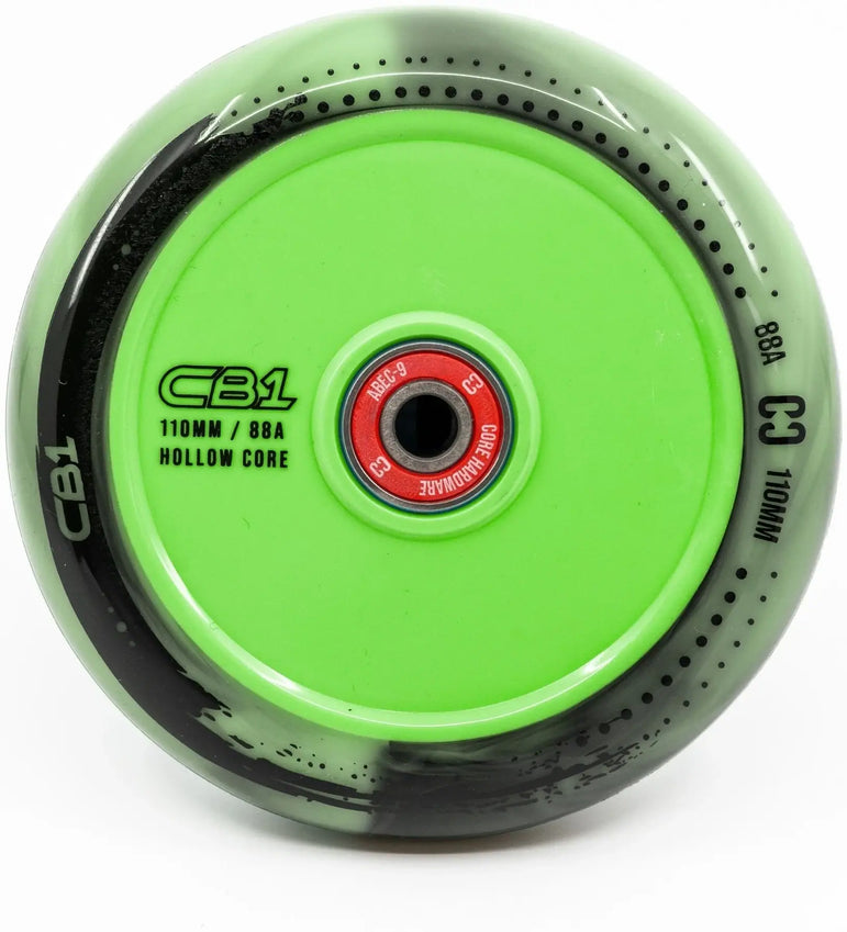 Kółko Core CB1 Hollow Plastic 110mm Black/Green